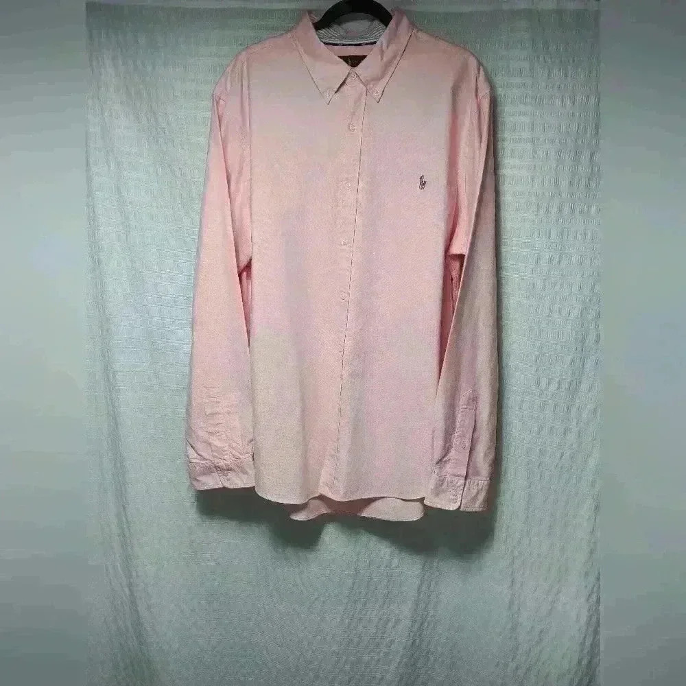 RALPH LAUREN 💯 cotton long-sleeved button down. Slim  fit. 2XL
